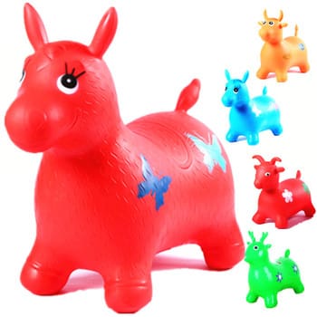 Bouncy store rubber horse